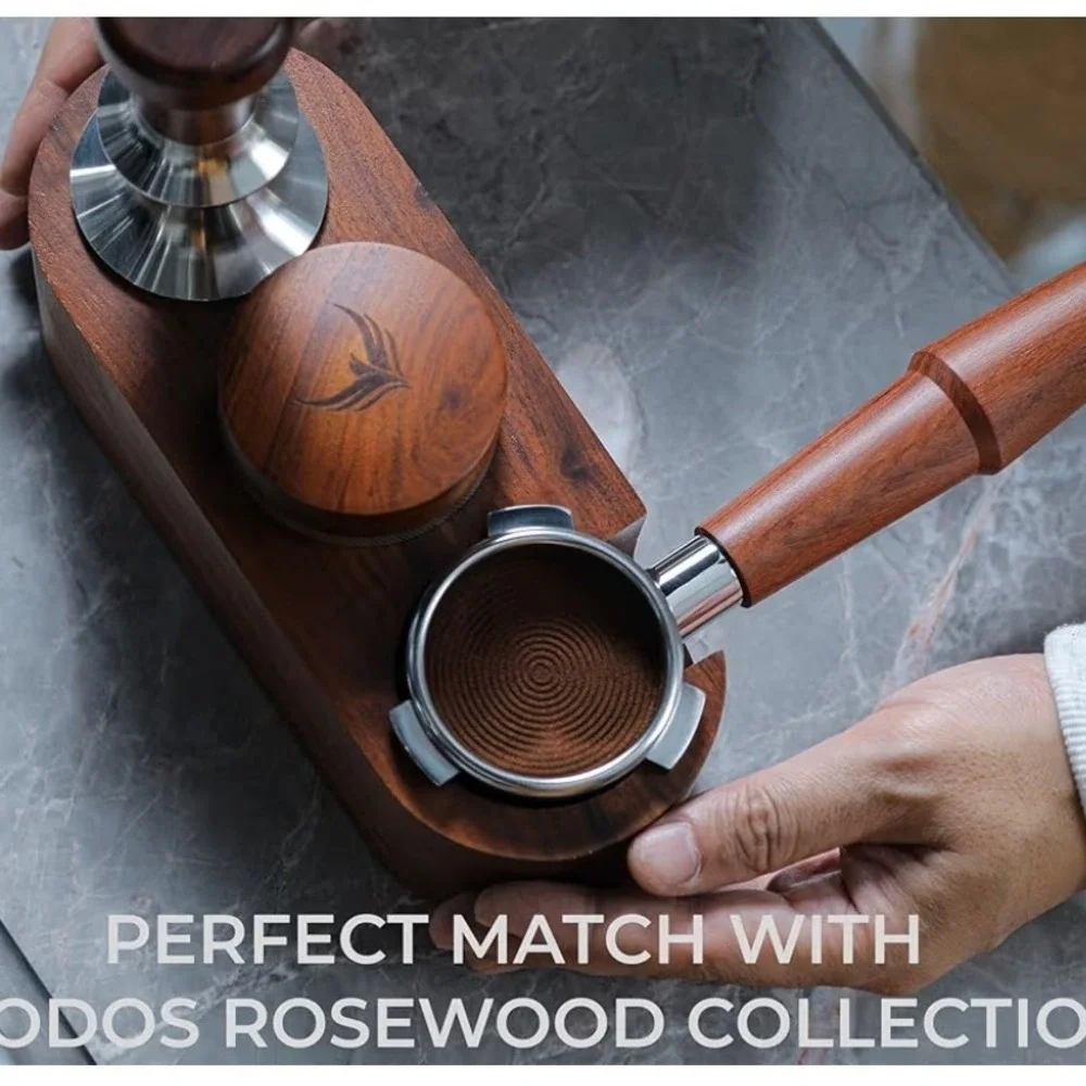 KNODOS Rosewood Espresso Tamping Station 54mm for Breville Portafilter Holder O3